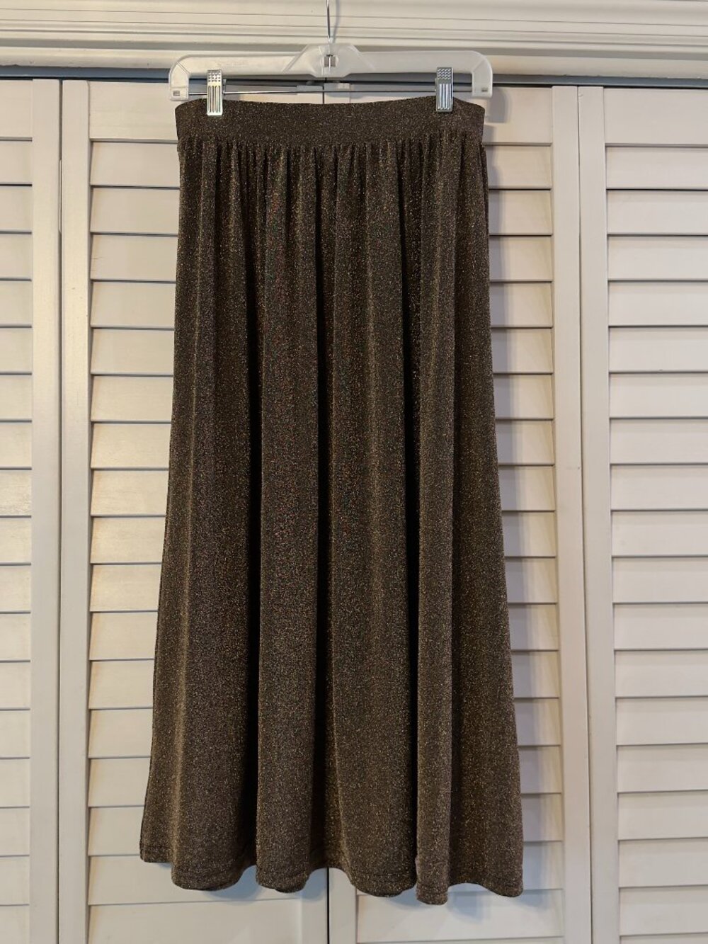 J. Crew Metallic Gold Midi Skirt NWT - Size M